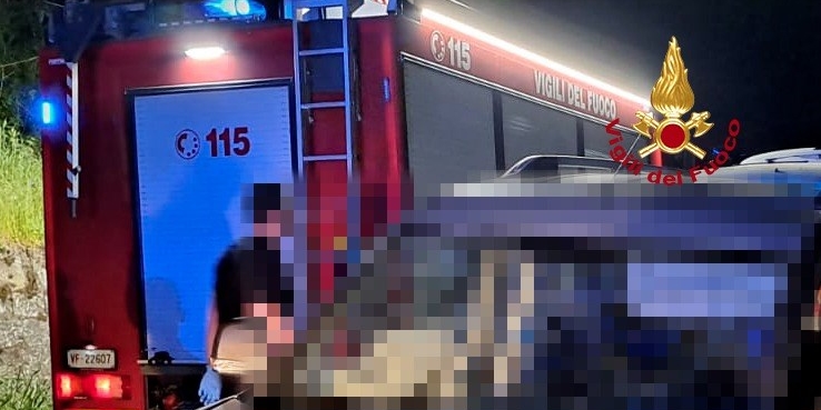 I Vigili del Fuoco sul posto