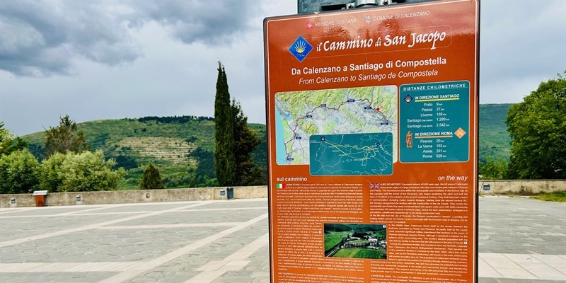 Cartelli a Calenzano del cammino di San Jacopo