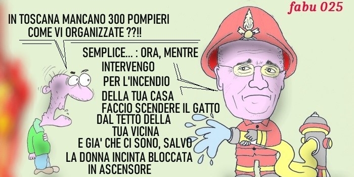 Toscana in fiamme, ma niente paura: arriverà un pompiere con la pistola ad acqua