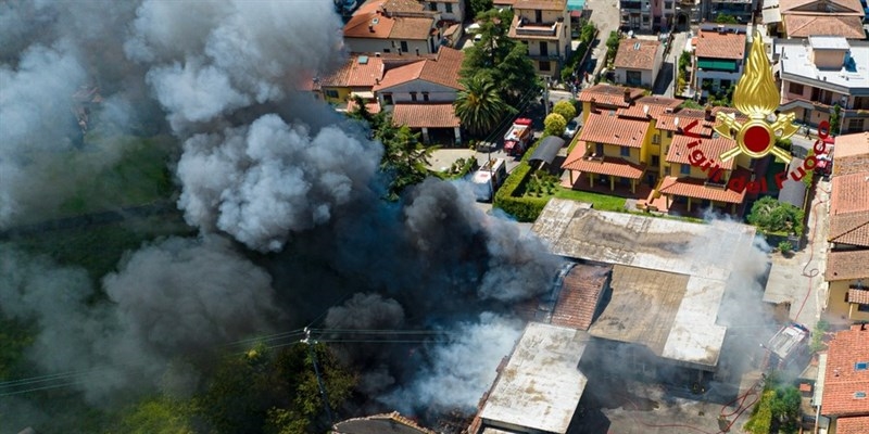 Il vasto incendio