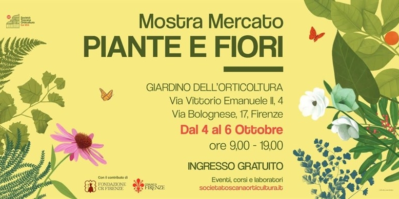 Firenze: torna la mostra mercato di piante e fiori al Giardino dell'Orticoltura  