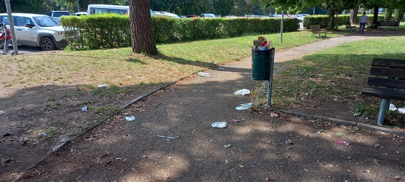 La situazione dei giardini di Villa Pecori