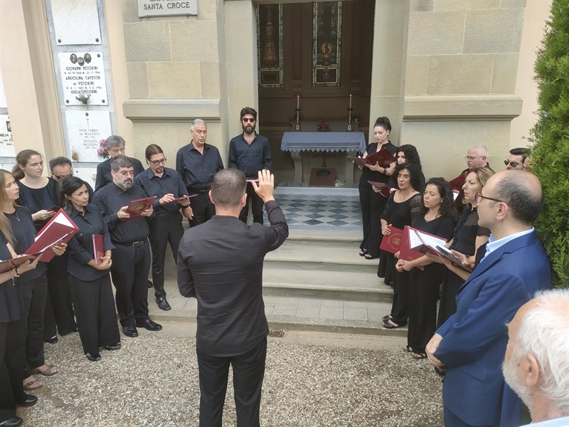 Un momento del breve concerto in “Memoriam” della Cappella Musicale Lauretana
 