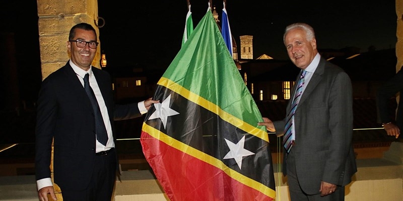 Matteo Forconi, Console di Saint Kitts and Nevis con il presidente della Toscana Eugenio Giani