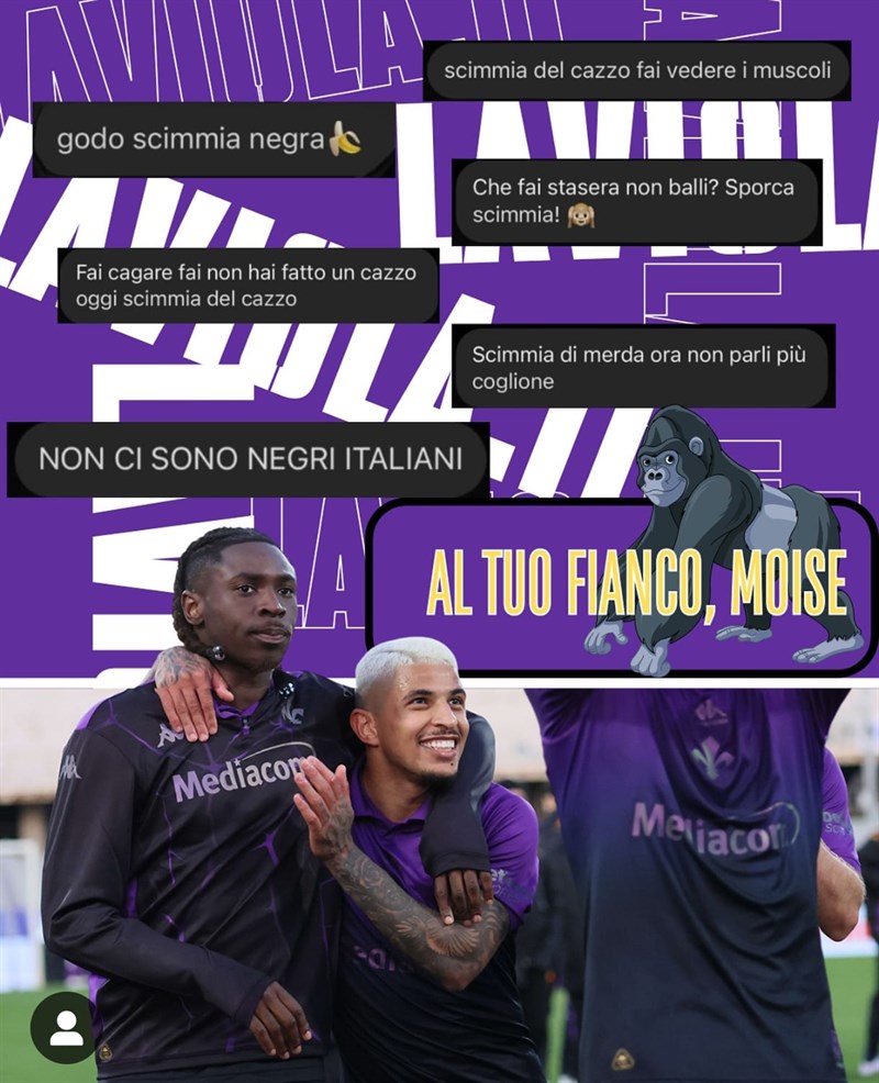 le offese a Moise Kean