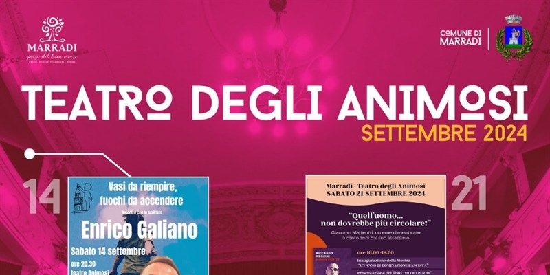 Un taglio della locandina dell'edizione 2024 del "Teatro degli animosi"