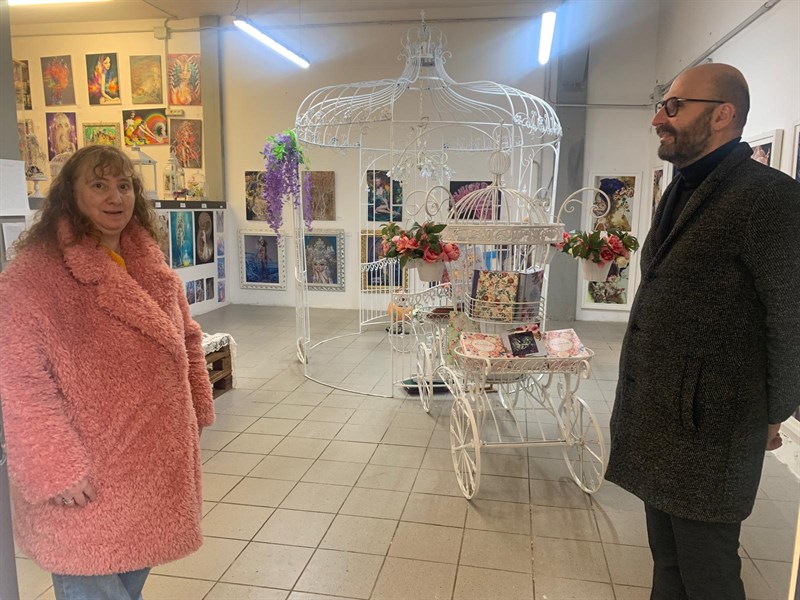 Il Sindaco di Pontassieve visita l’atelier dell’artista Emanuela Simoncini