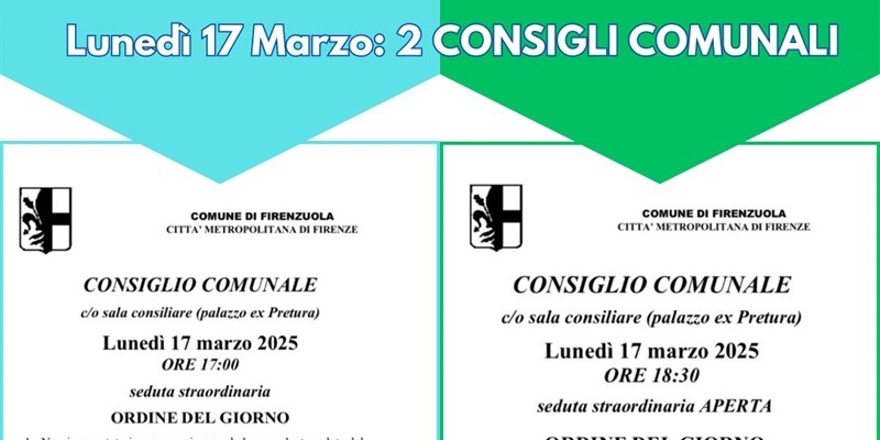 Un taglio della locandina del consiglio comunale