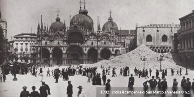 1902 - Crolla il campanile di Venezia (122 anni fa)