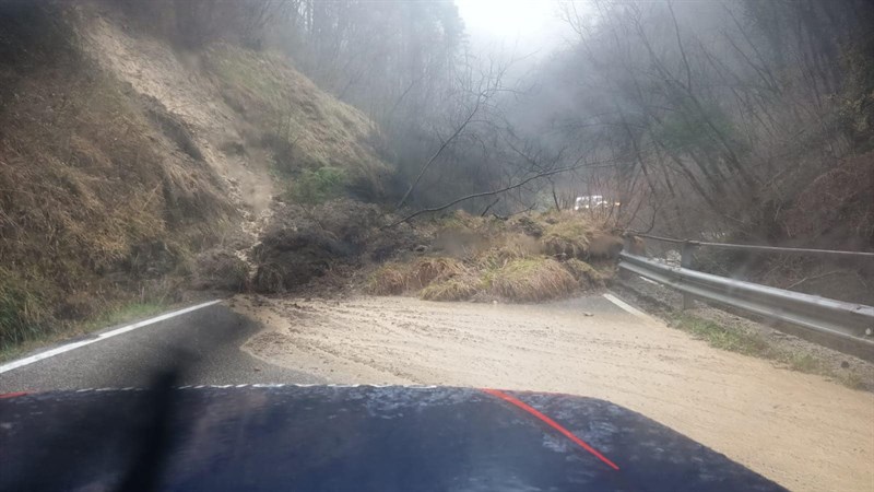 Maltempo in Mugello, interruzione della SR 302 che collega Palazzuolo sul Senio