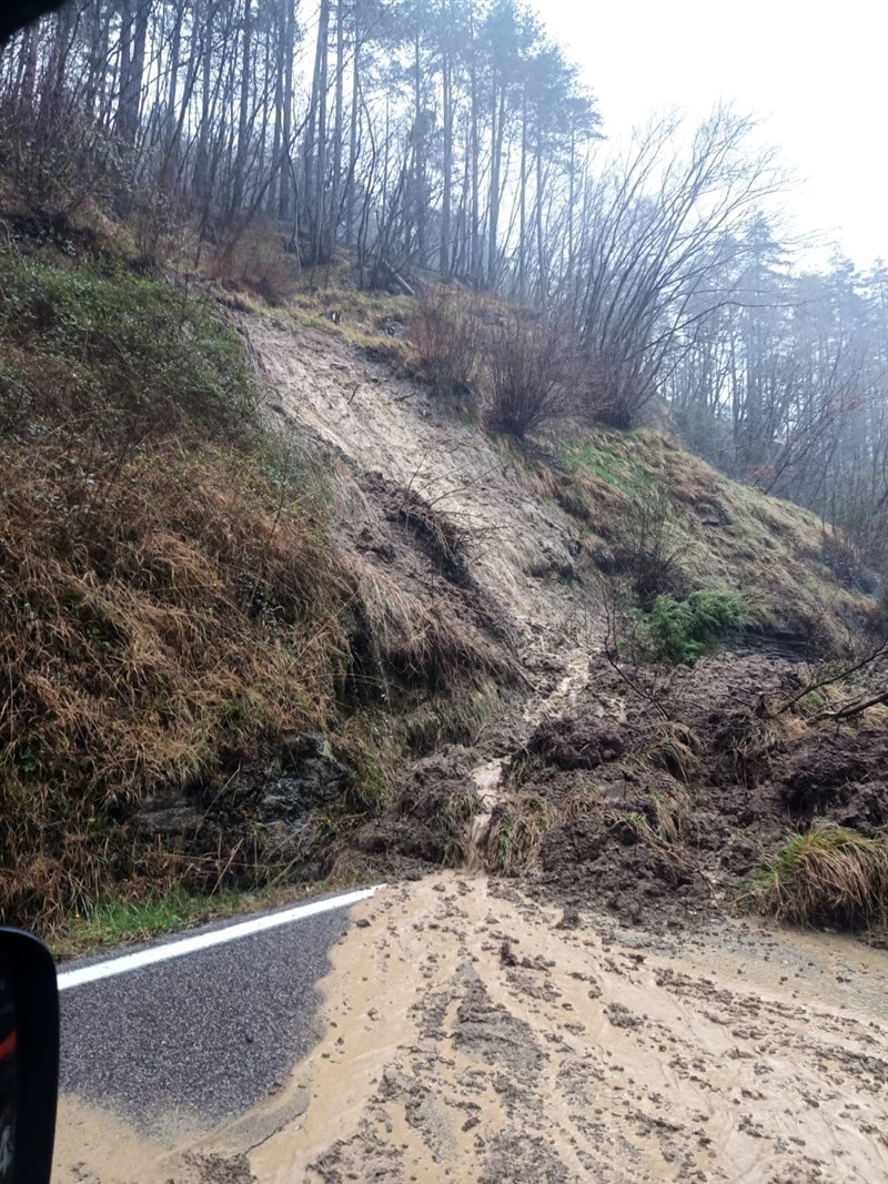 Maltempo in Mugello, interruzione della SR 302 che collega Palazzuolo sul Senio