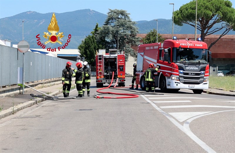 L'intervento dei Vigli del Fuoco