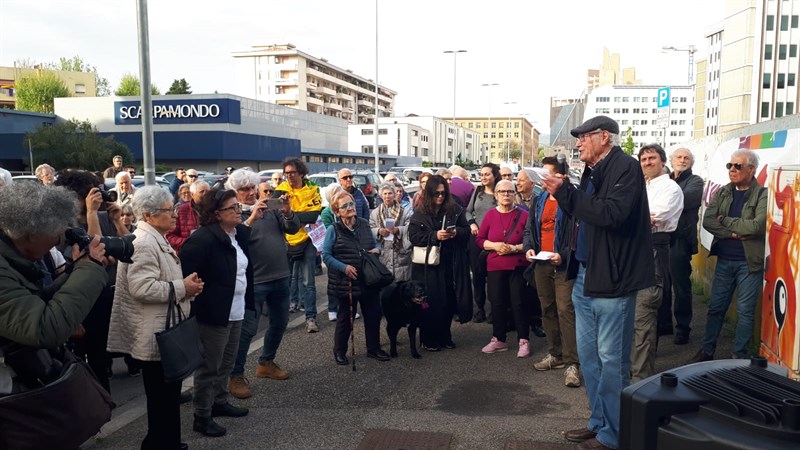 Il flash mob di ieri sera