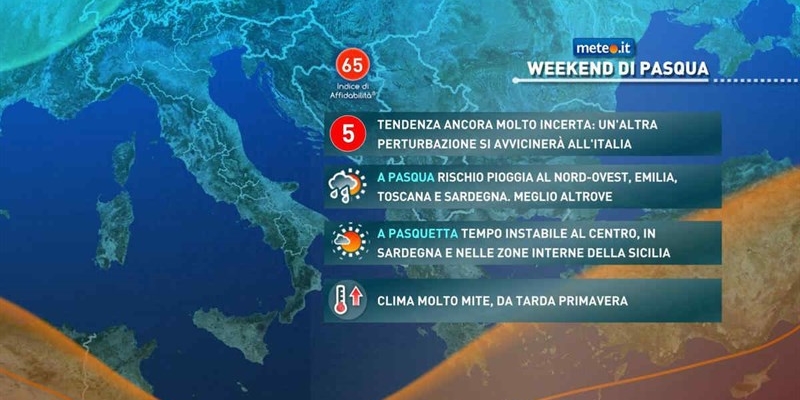 Il meteo di Pasqua