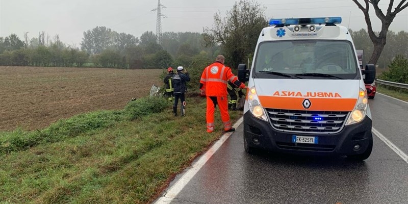 Nella foto, l'incidente di Borgo San Lorenzo