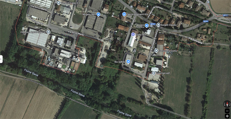 Le immagini dei vari luoghi dove si è costruito vicino al Fiume Sieve