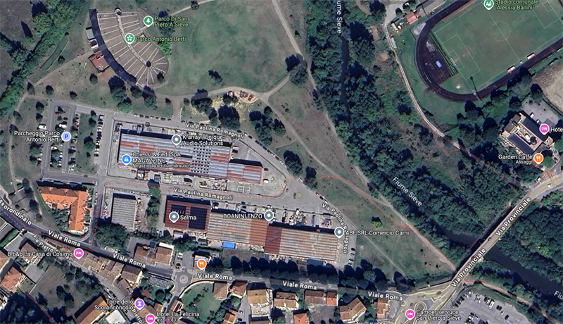 Le immagini dei vari luoghi dove si è costruito vicino al Fiume Sieve