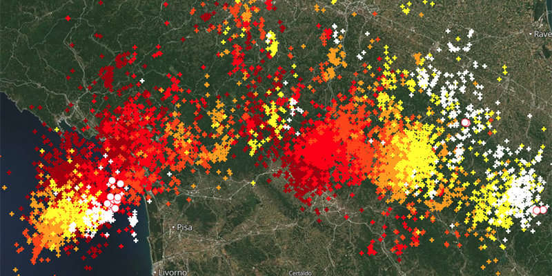 Tempesta sul Mugello: alberi caduti, allagamenti e circolazione ferroviaria bloccata