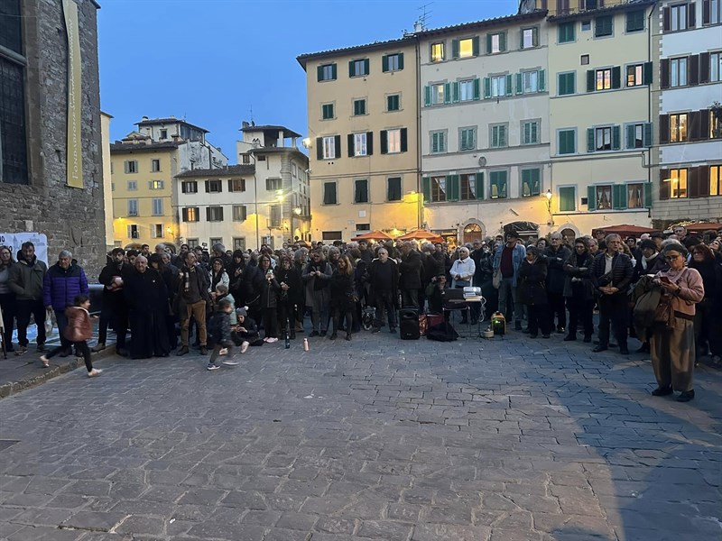 la protesta in Santo Spirito