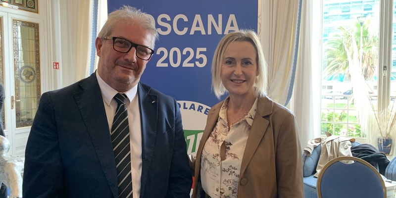 Saverio Zeni con Debora Bergamini Vice Presidente Nazionale Forza Italia