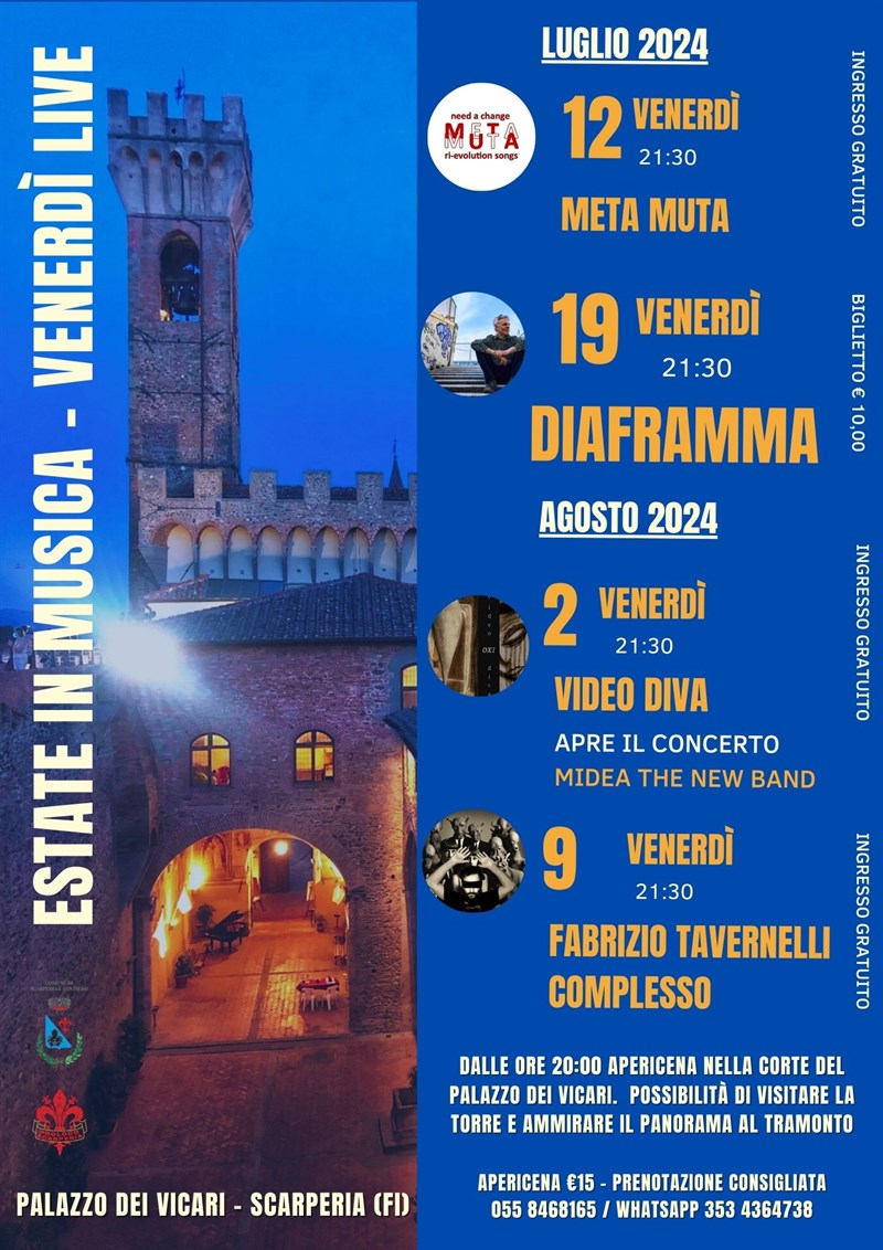 La serie di locandine di tutti gli eventi in programma