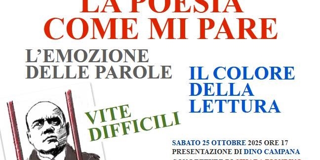 Sesto Fiorentino, terza edizione di “La poesia come mi pare” tra letture e vite difficili