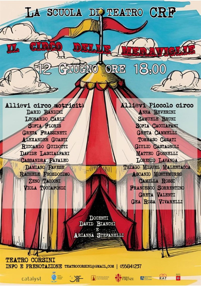 La locandina dello spettacolo "Il circo delle meraviglie"