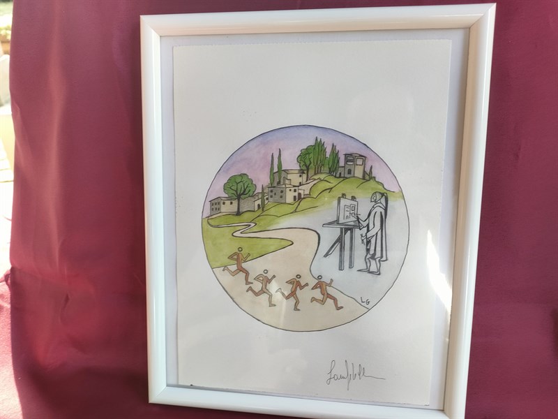 L’opera d’arte di Laura Gabellini  che sarà il nuovo logo della Maratona del Mugello 