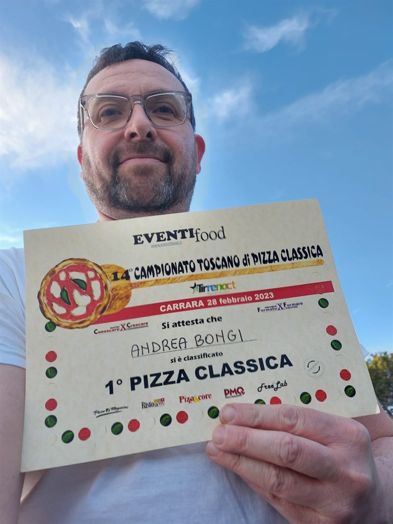 Andrea Bongi, campione toscano di pizza classica