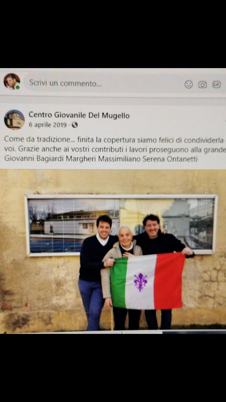 L'indimenticabile Graziano con Don Antonio Lari e Giovanni Bagiardi Presidente della Fondazione Romanelli e Bruschi