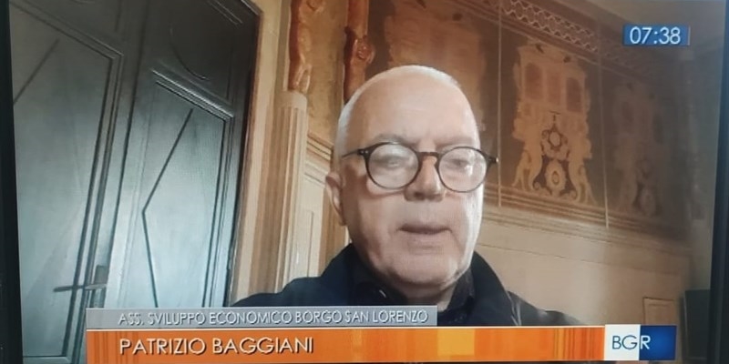 L'assessore Baggiani in uno screen del servizio