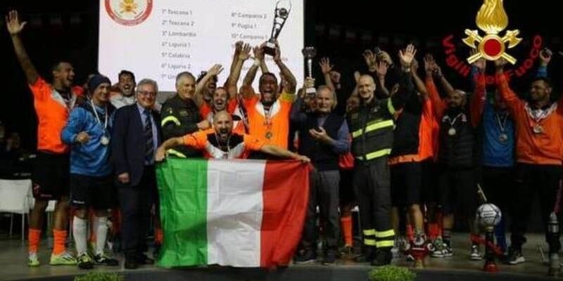 I campioni d'Italia in trionfo