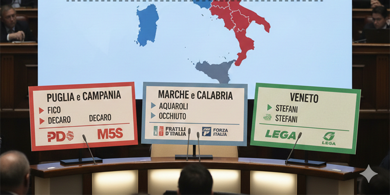 Regionali 2025: Parità perfetta (3 a 3), ma la Lega è viva e la sinistra riscopre l'unità