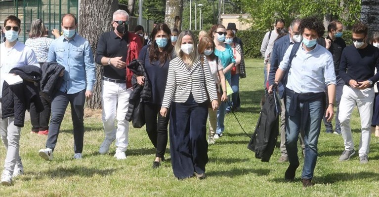 la passeggiata nel parco dell'Anconella