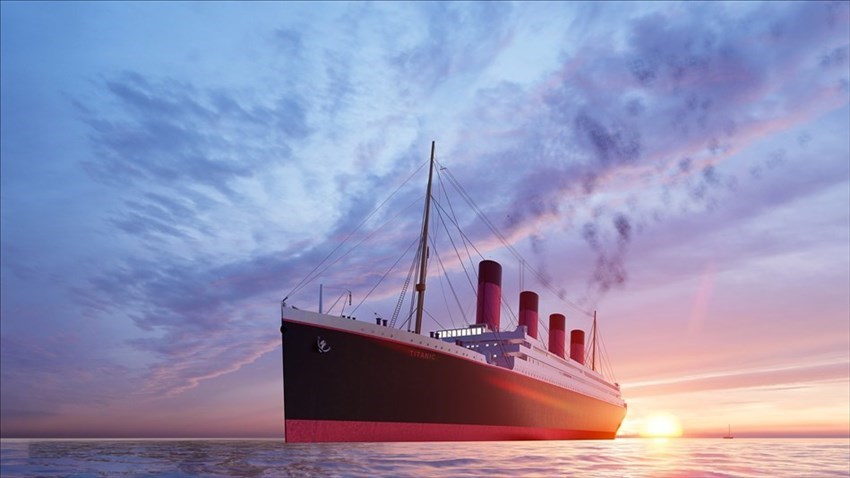 Il Titanic in una ricostruzione