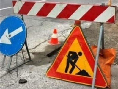 lavori in corso per la pista ciclabile in costruzione