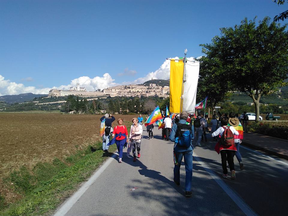 Il Gonfalone di Vaglia alla marcia Perugia Assisi