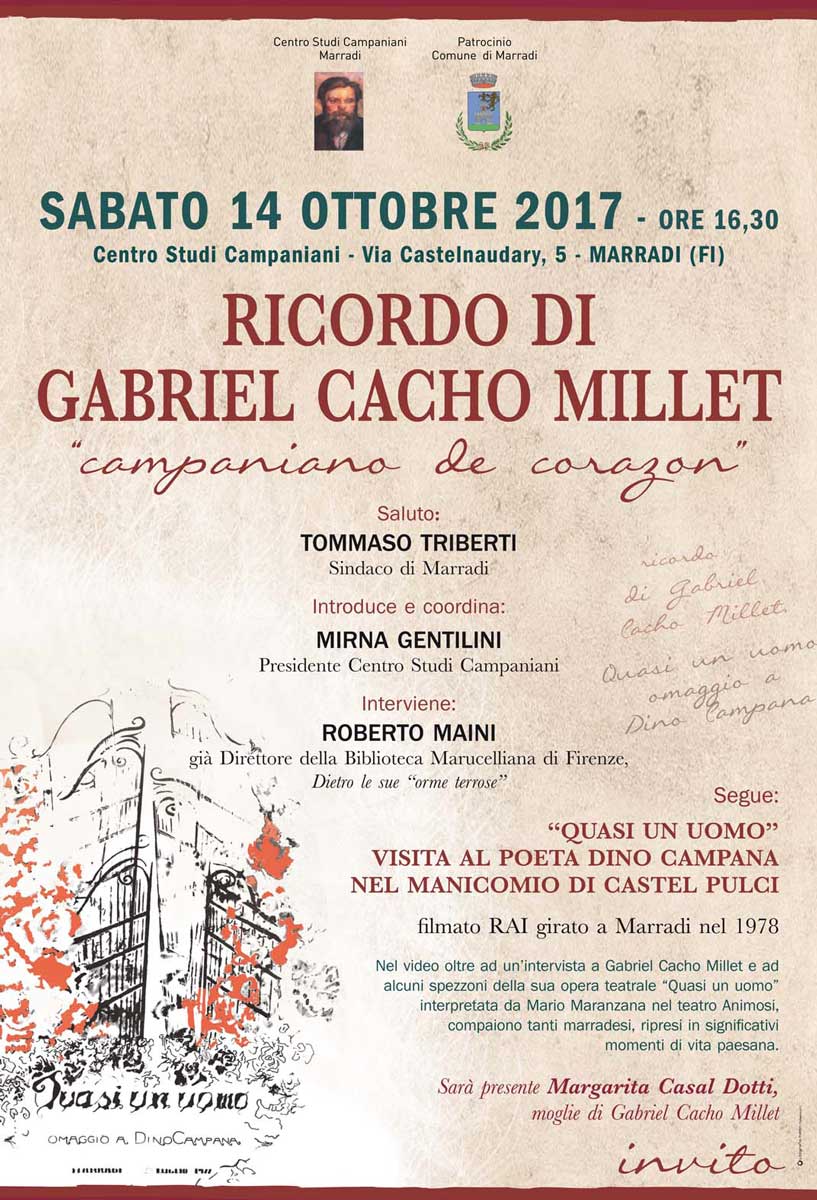 Marradi ricorda Gabriel Cacho Millet ad un anno dalla morte