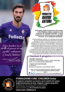 Nuova mission di Cure2children in Ghana: verrà intitolata a Davide Astori la nuova unità