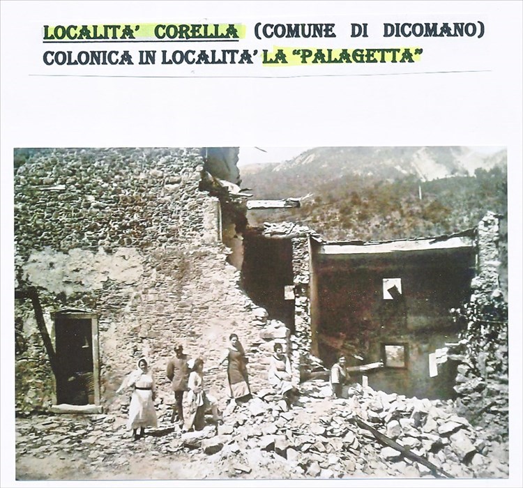 Una tragica immagine del terremoto del Mugello nel 1919