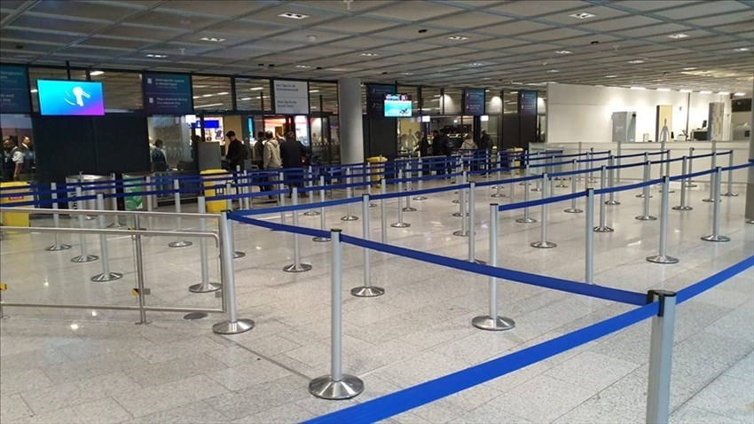 il gate dell'aeroporto di Francoforte