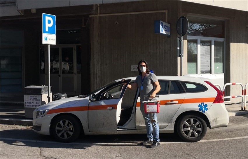 Matteo ritira le cellule all'ospedale di Verona