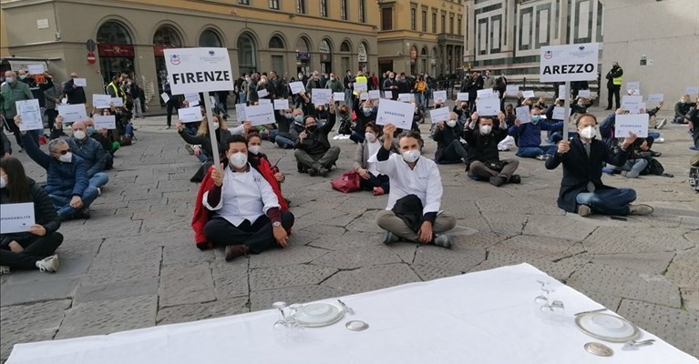 un momento della protesta